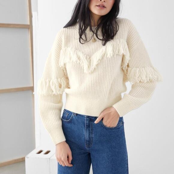 & Other Stories Sweaters - & Other Stories Fringe Sweater Sz XS